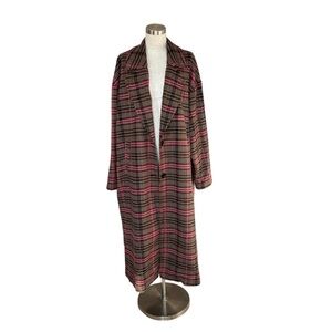 Wild Fable Plaid Trench Coat Academia Whimsigoth